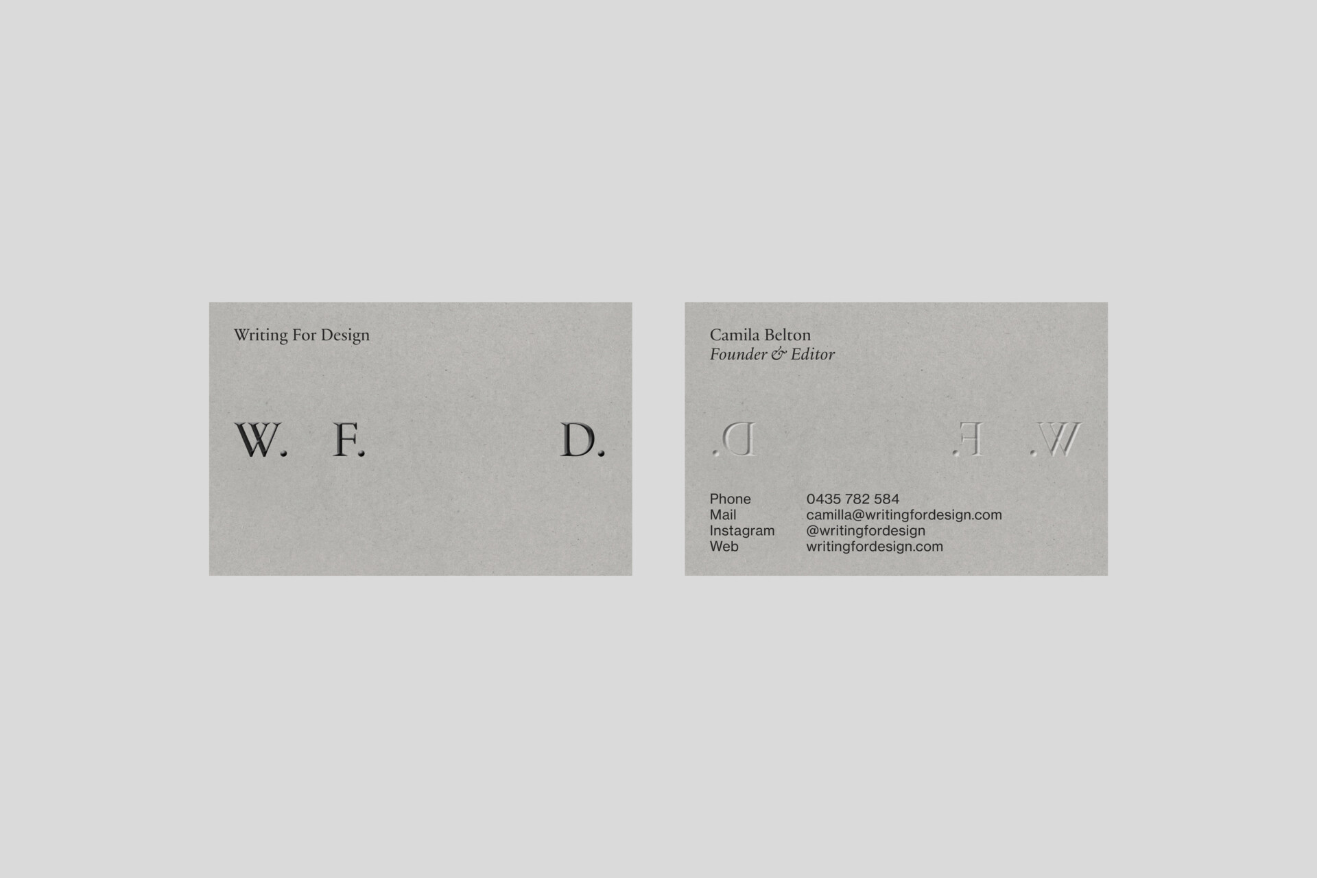 Writing for Design - Standard Projects
